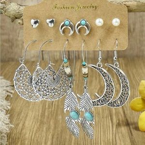 Boho Drop Dangle Earrings Stud Earrings 6pairs/set